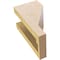 Ekena Millwork 4"W x 4"D x 8"H Wide Clemmons Rough Cedar Woodgrain TimberThane Corbel, Primed Tan CORUR04X04X08CLERCPR - alternate 6